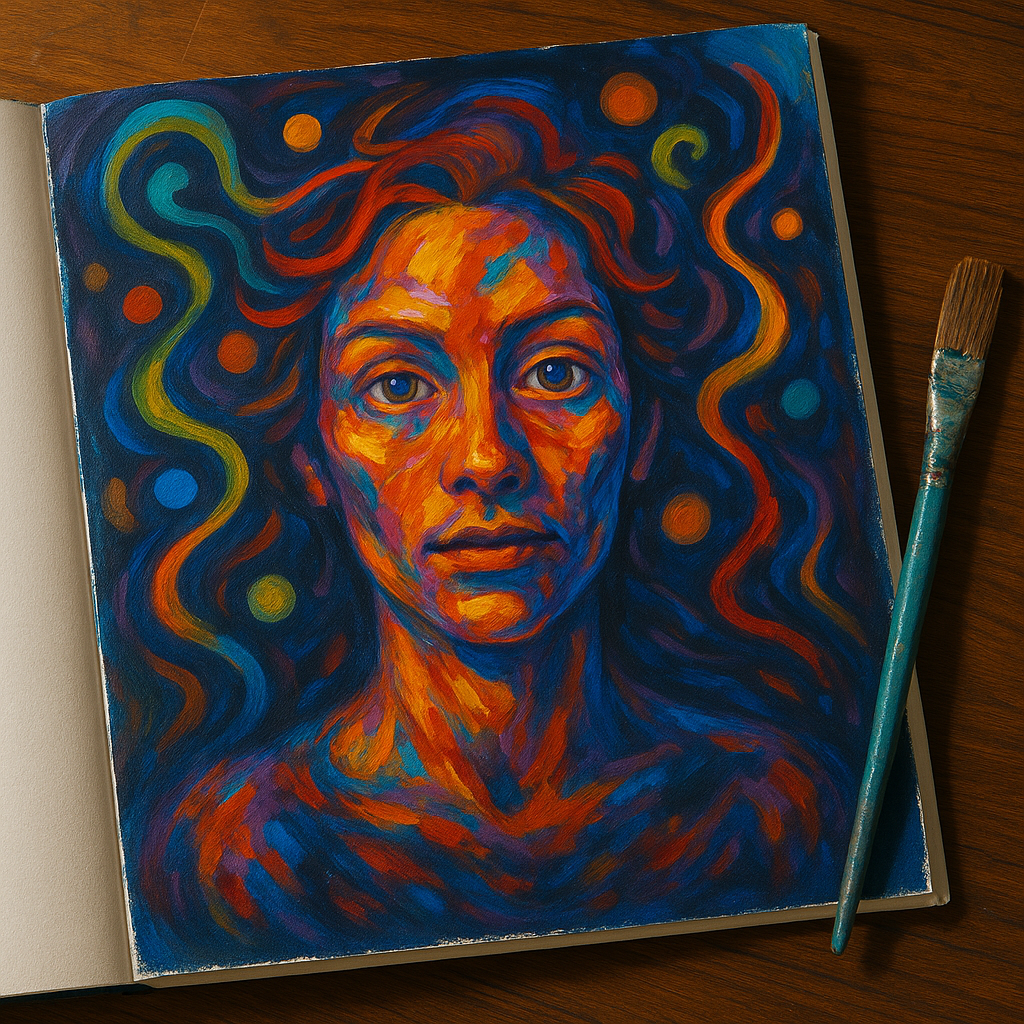 Expressive art used in psychedelic integration