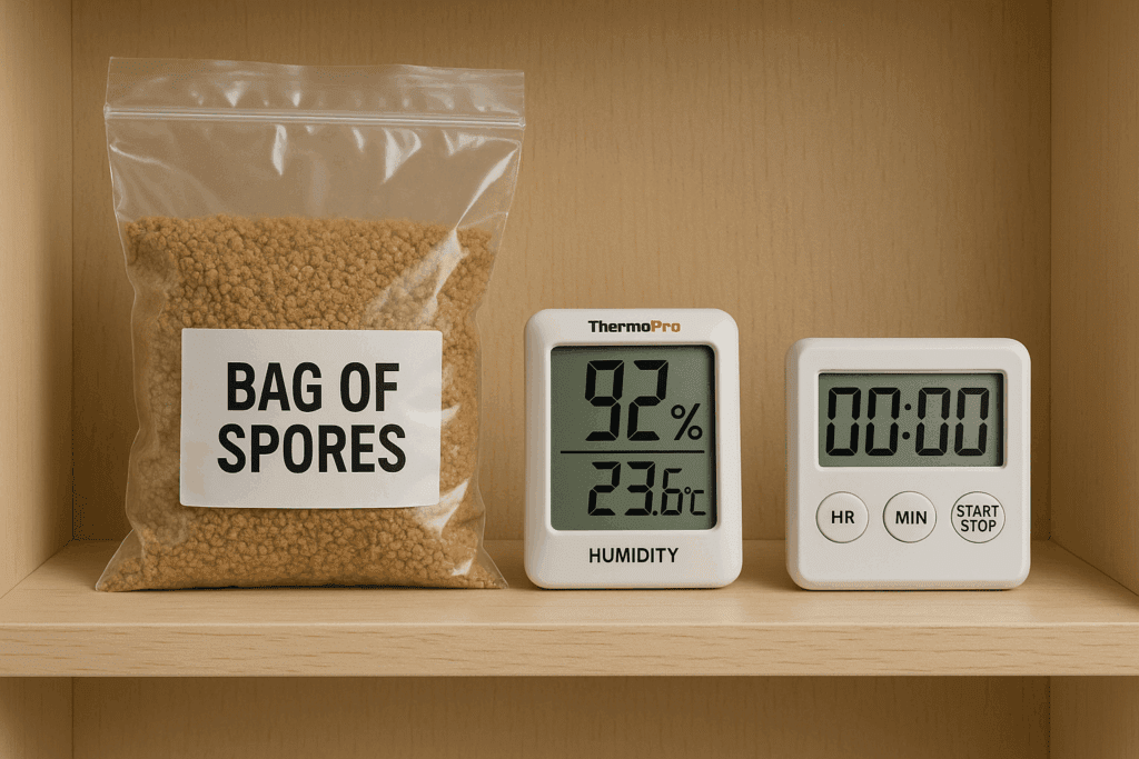 Basic home mushroom supplies