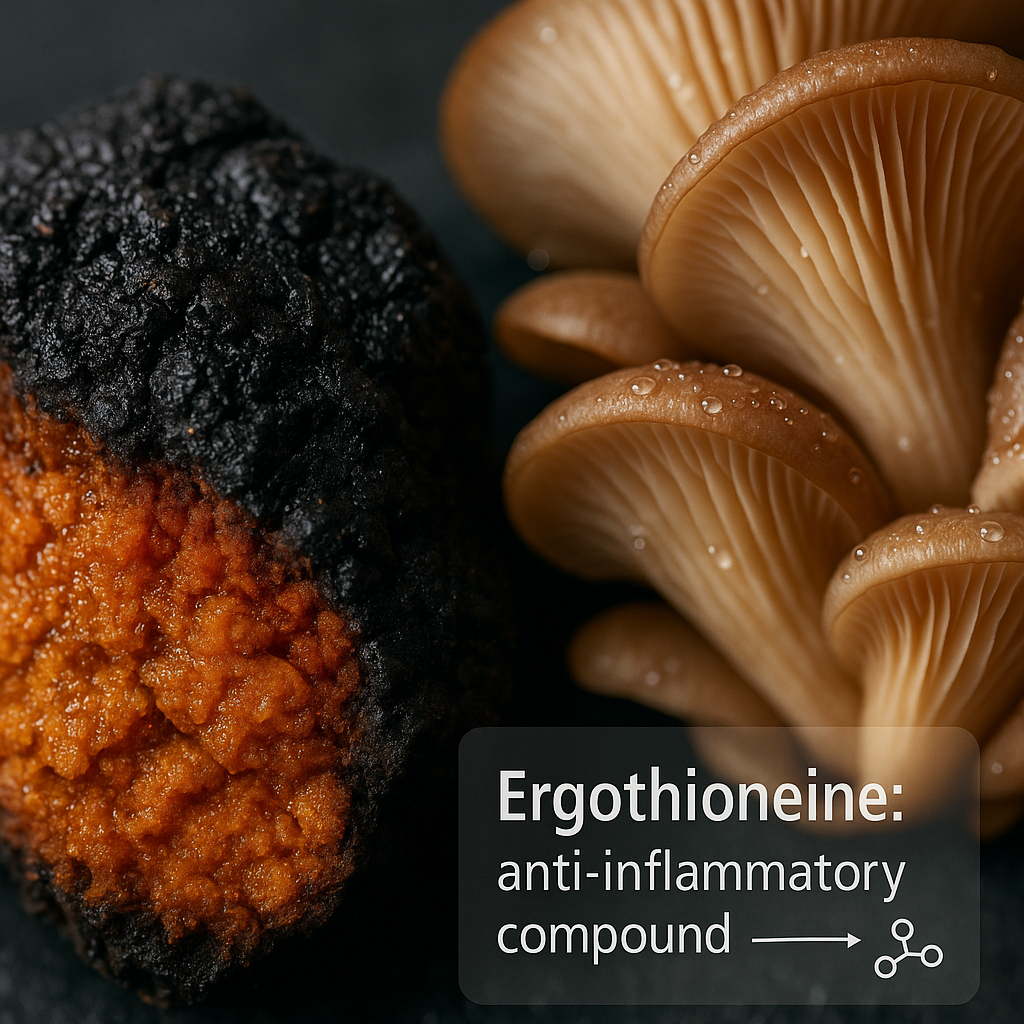 mushroom infographic anxiety stress inflammation brain