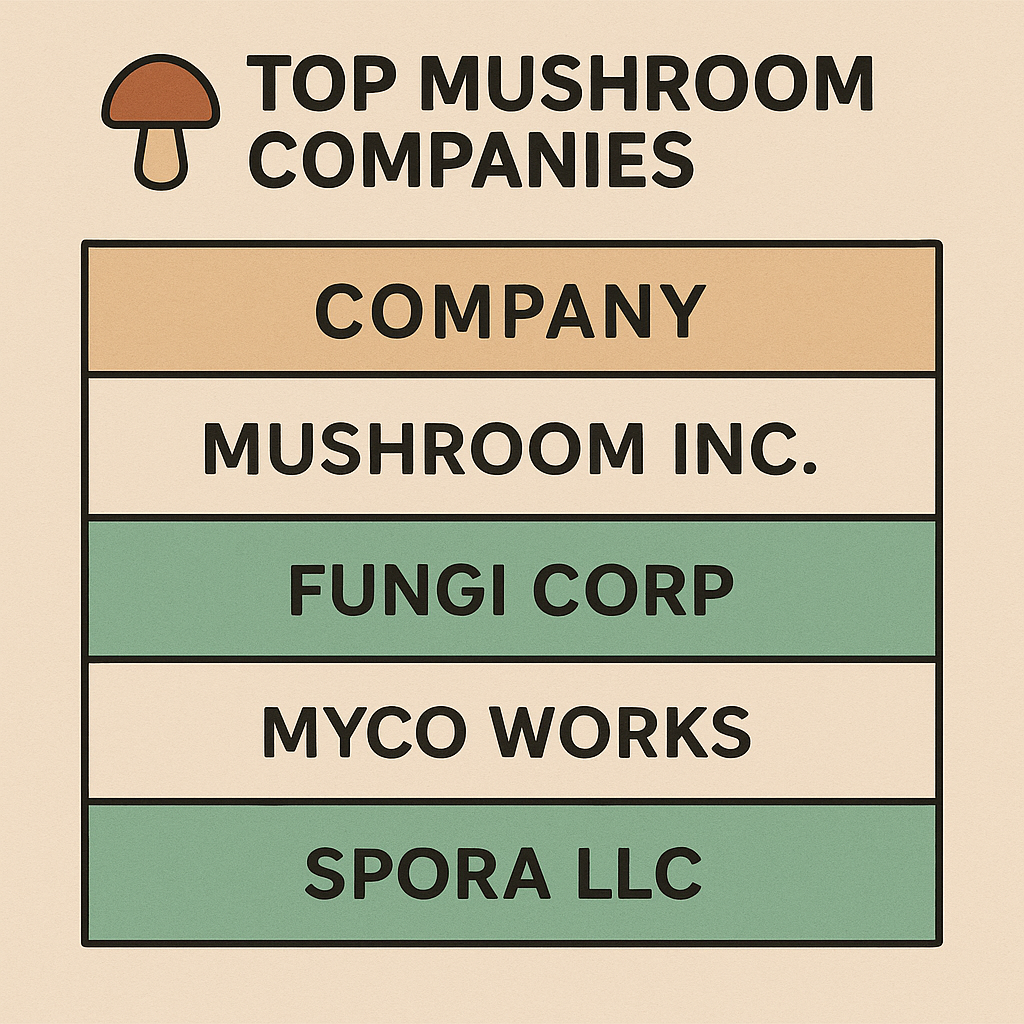 Names of firms in table