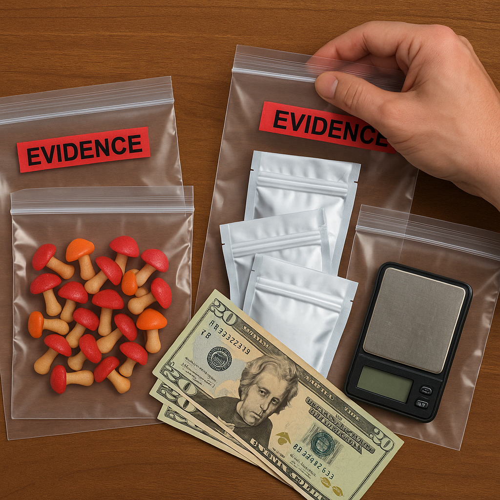 Police confiscation at illegal dispensary