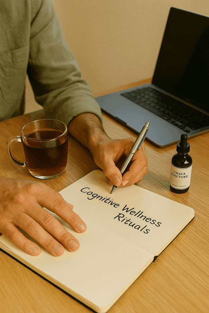 reishi tea chaga tincture cognitive focus wellness routine