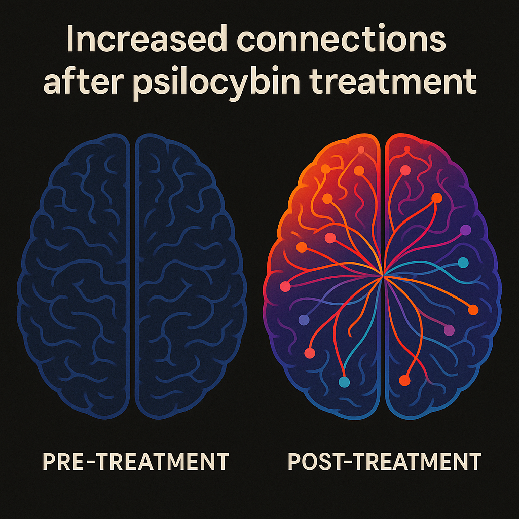 brain scan new connections psilocybin depression