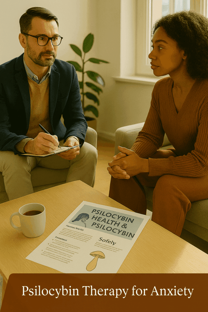 therapist client psilocybin therapy anxiety stress treatment