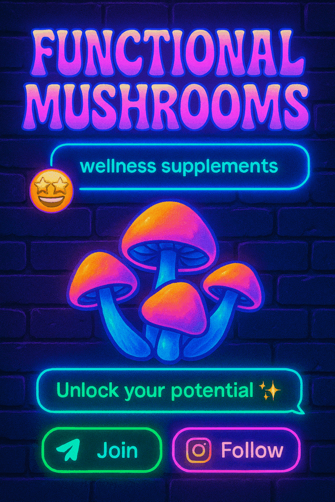Mushroom emojis in online ad